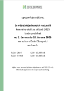 Výdej obilí ZD Sloupnice 2.6. - 18. 6. 2026